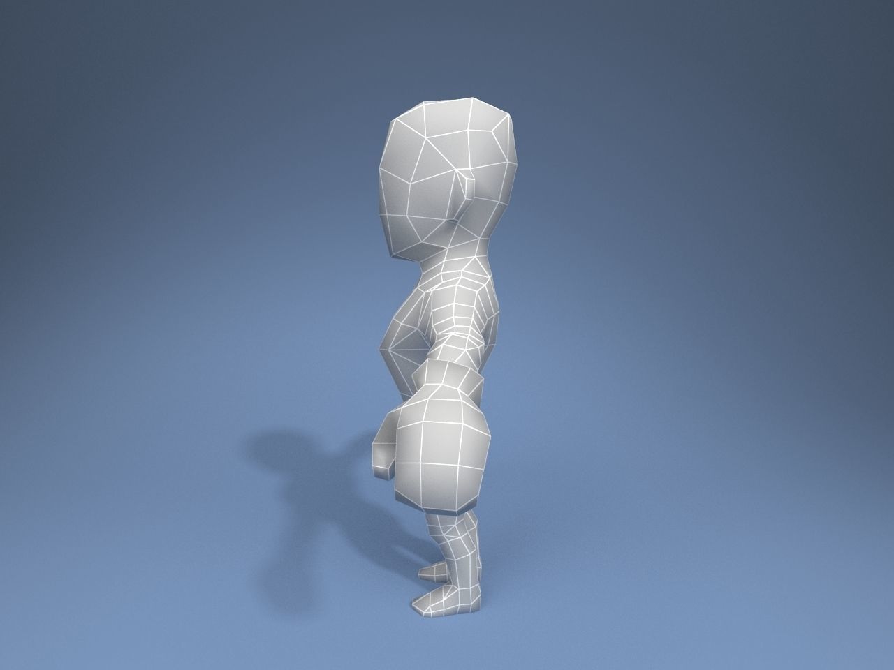 Boxer Fighter Low-poly 3D model_10