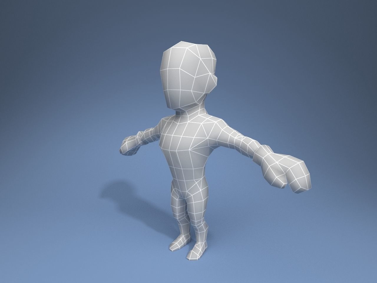 Boxer Fighter Low-poly 3D model_9