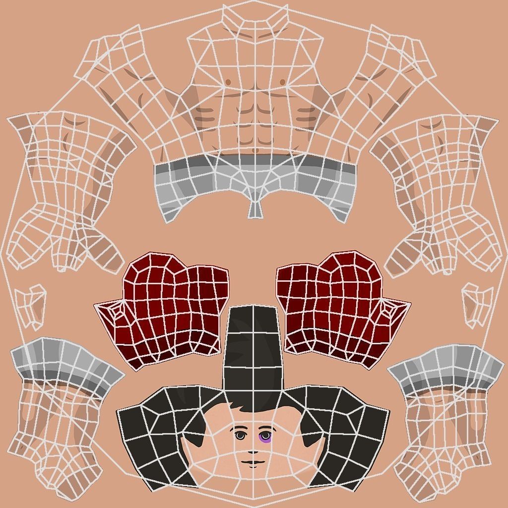 Boxer Fighter Low-poly 3D model_17