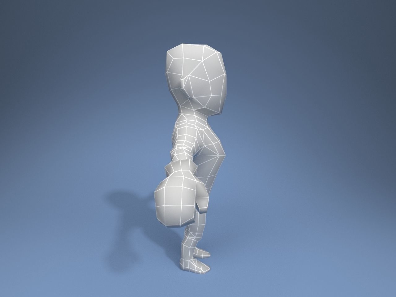 Boxer Fighter Low-poly 3D model_14