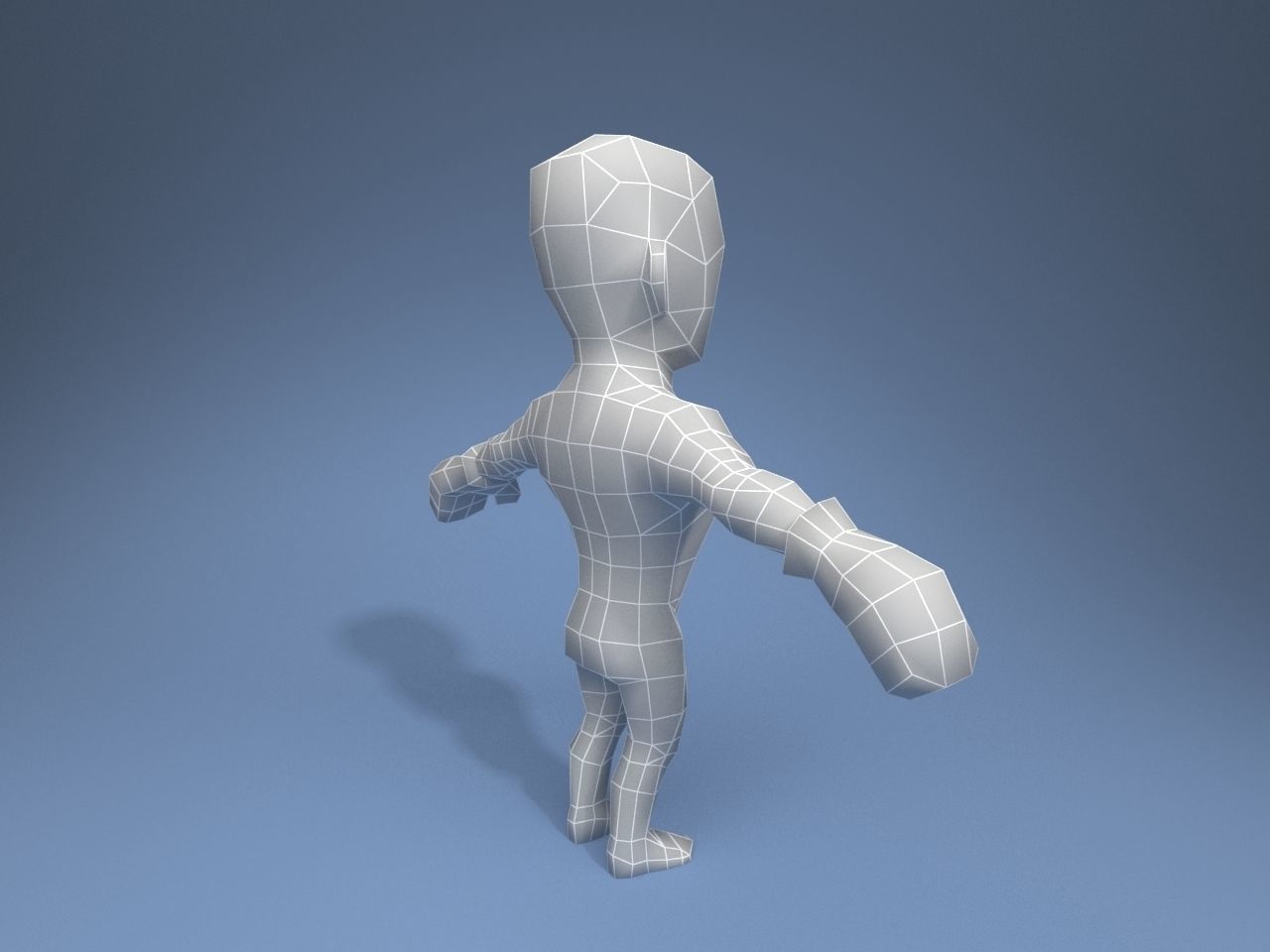 Boxer Fighter Low-poly 3D model_13