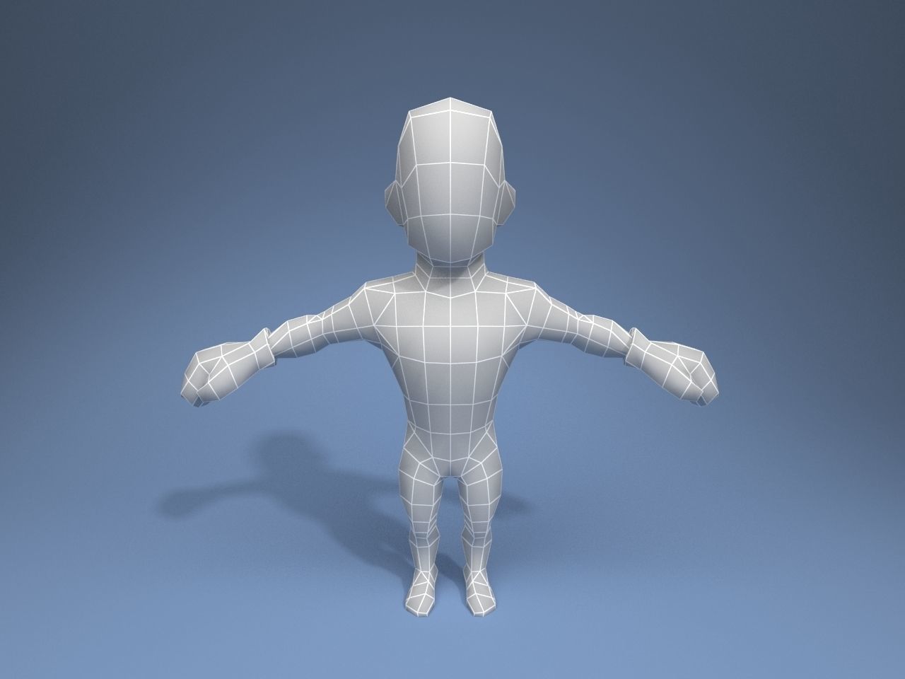 Boxer Fighter Low-poly 3D model_8