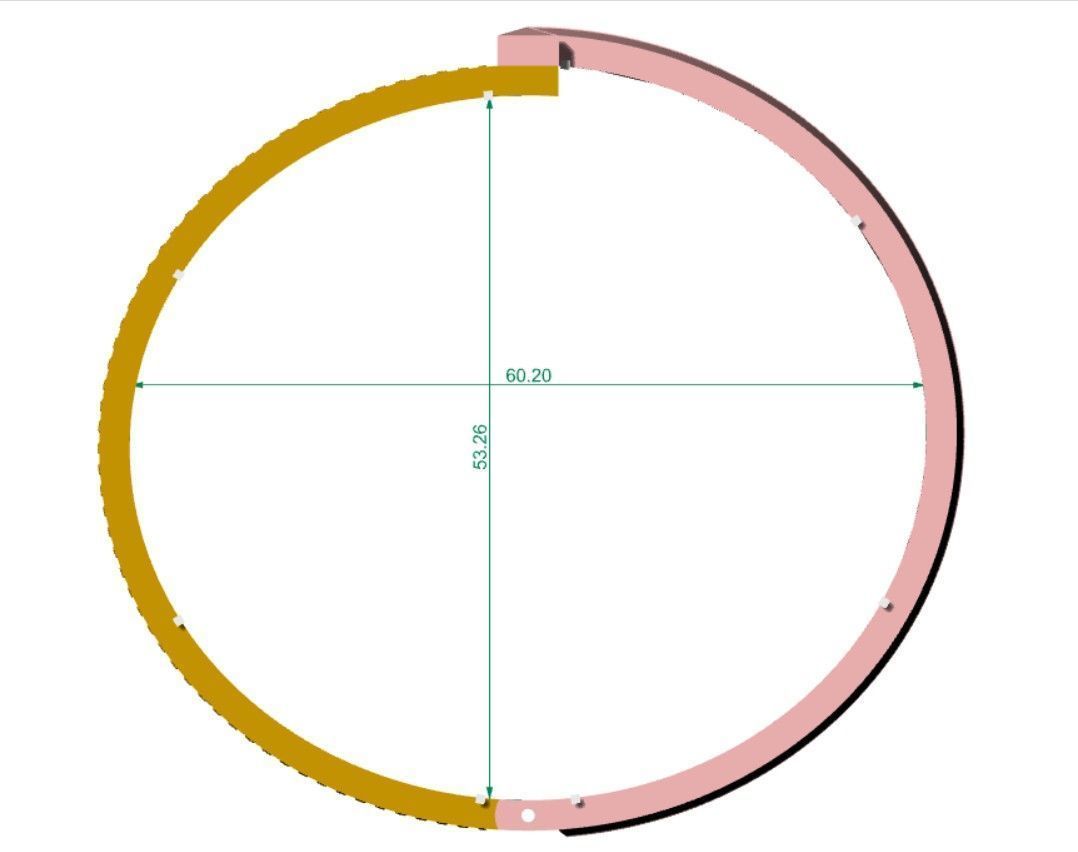 Minimalist Gold Bangle Bracelet with T 3D print model_4