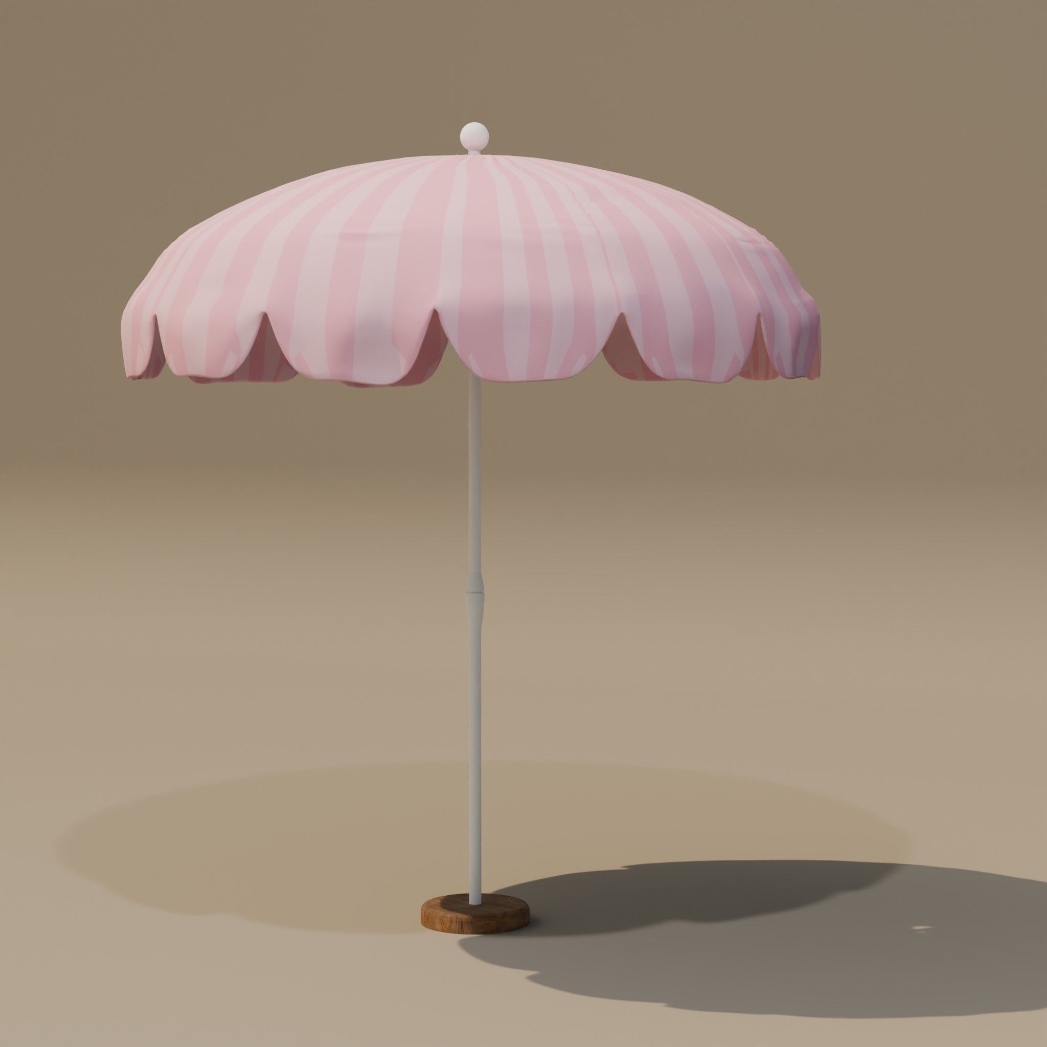 beach chair and umbrella 3D model_9