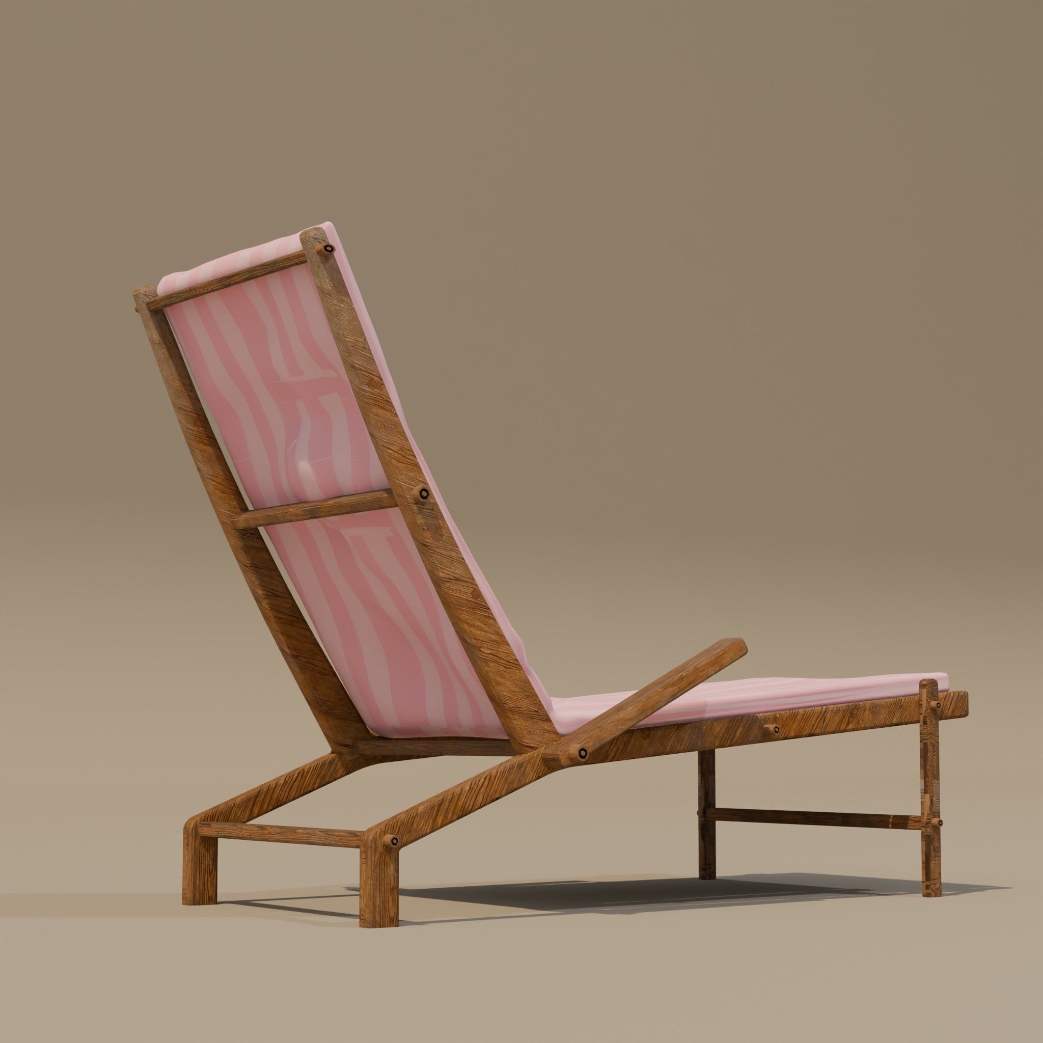 beach chair and umbrella 3D model_3
