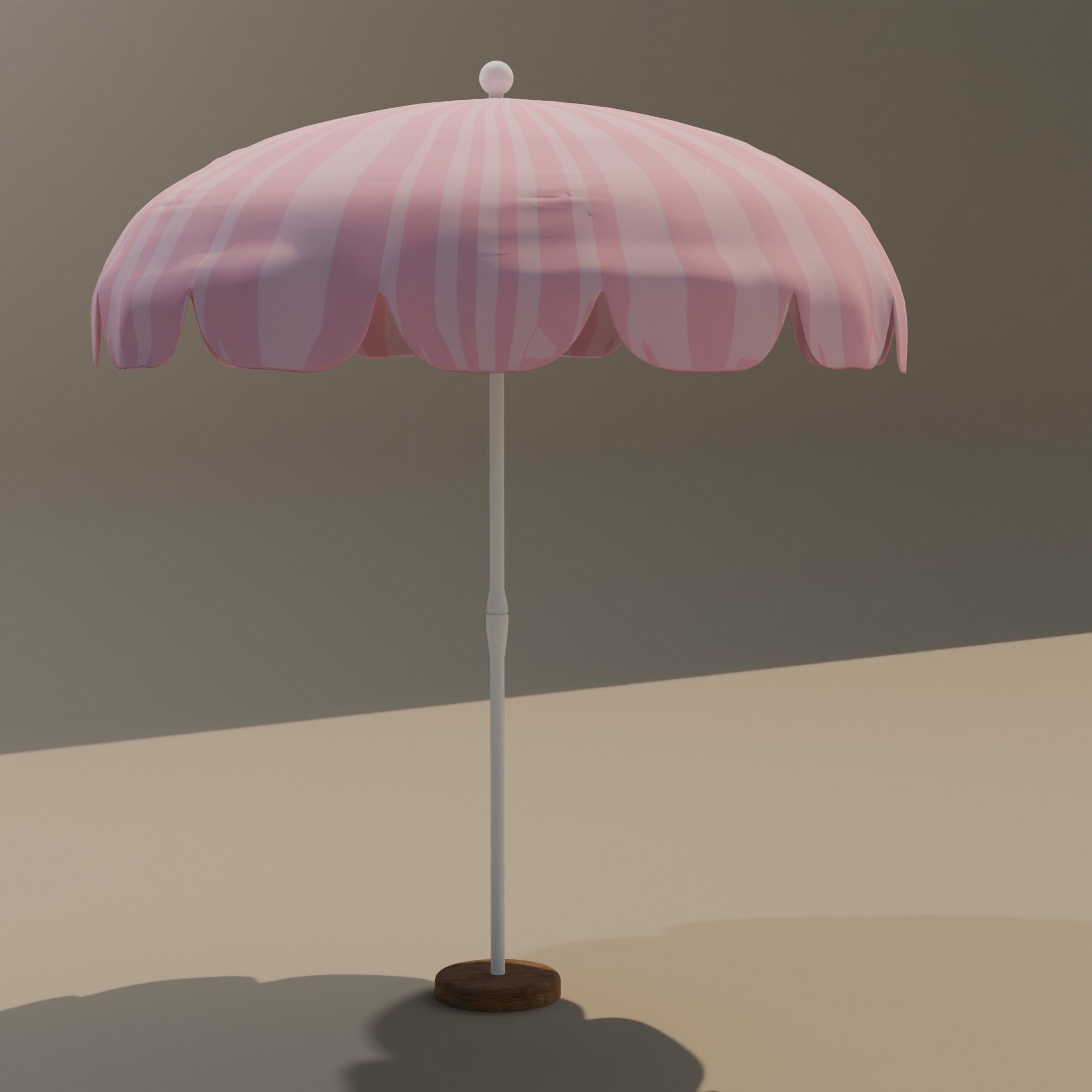 beach chair and umbrella 3D model_14