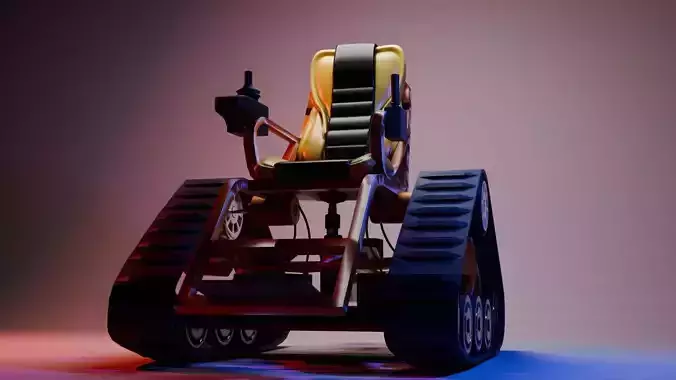 Tracked All Terrain Electric Wheelchair  Rover Chair  3D Model