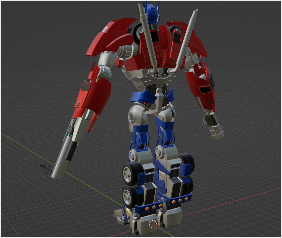 Optimus Prime TFP Low-poly 3D model_13