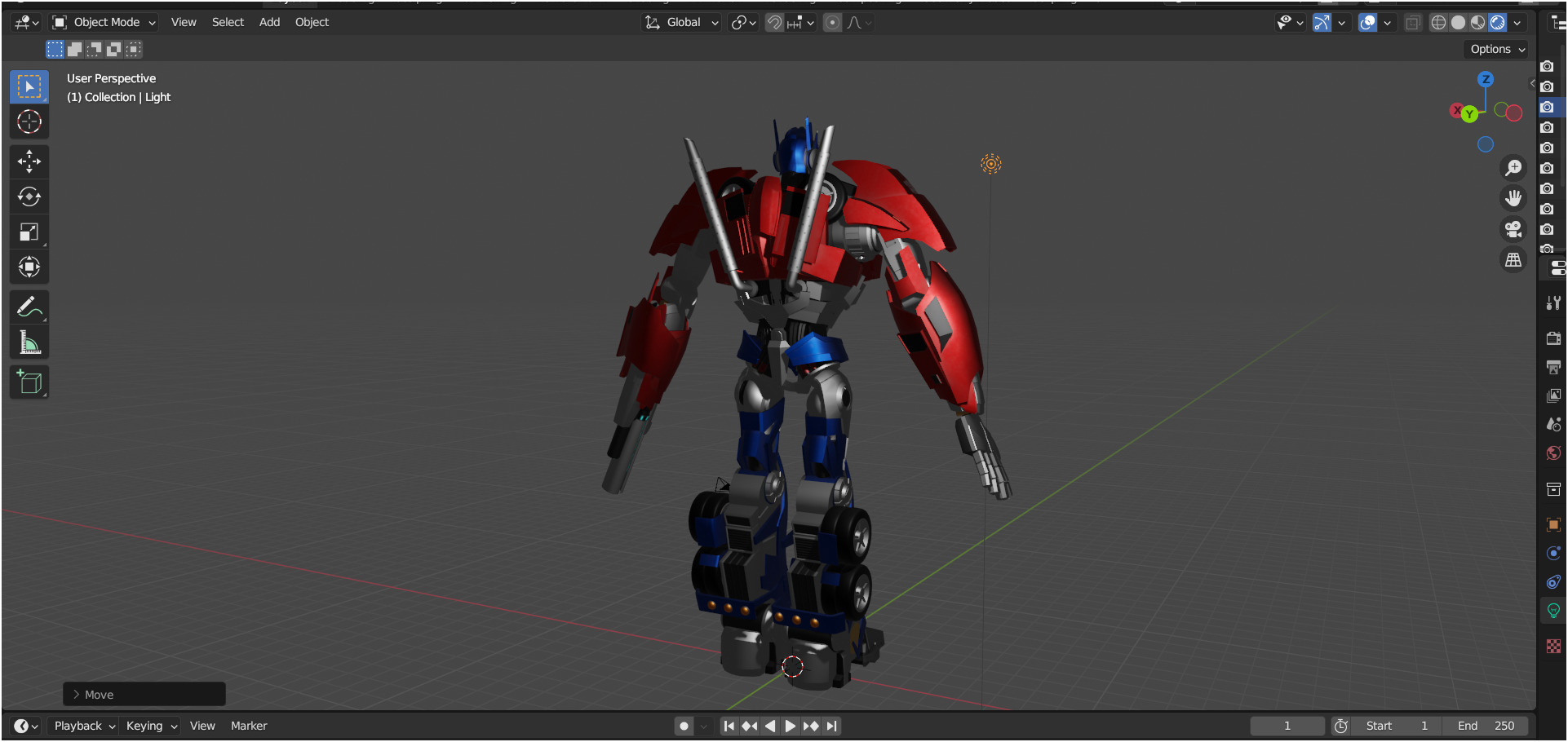 Optimus Prime TFP Low-poly 3D model_9