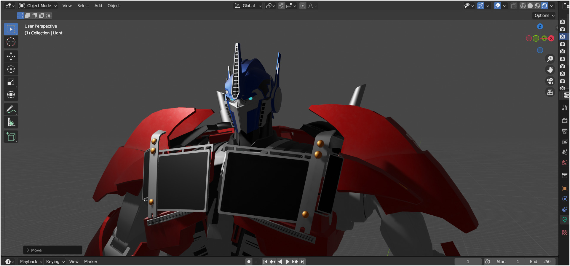 Optimus Prime TFP Low-poly 3D model_1