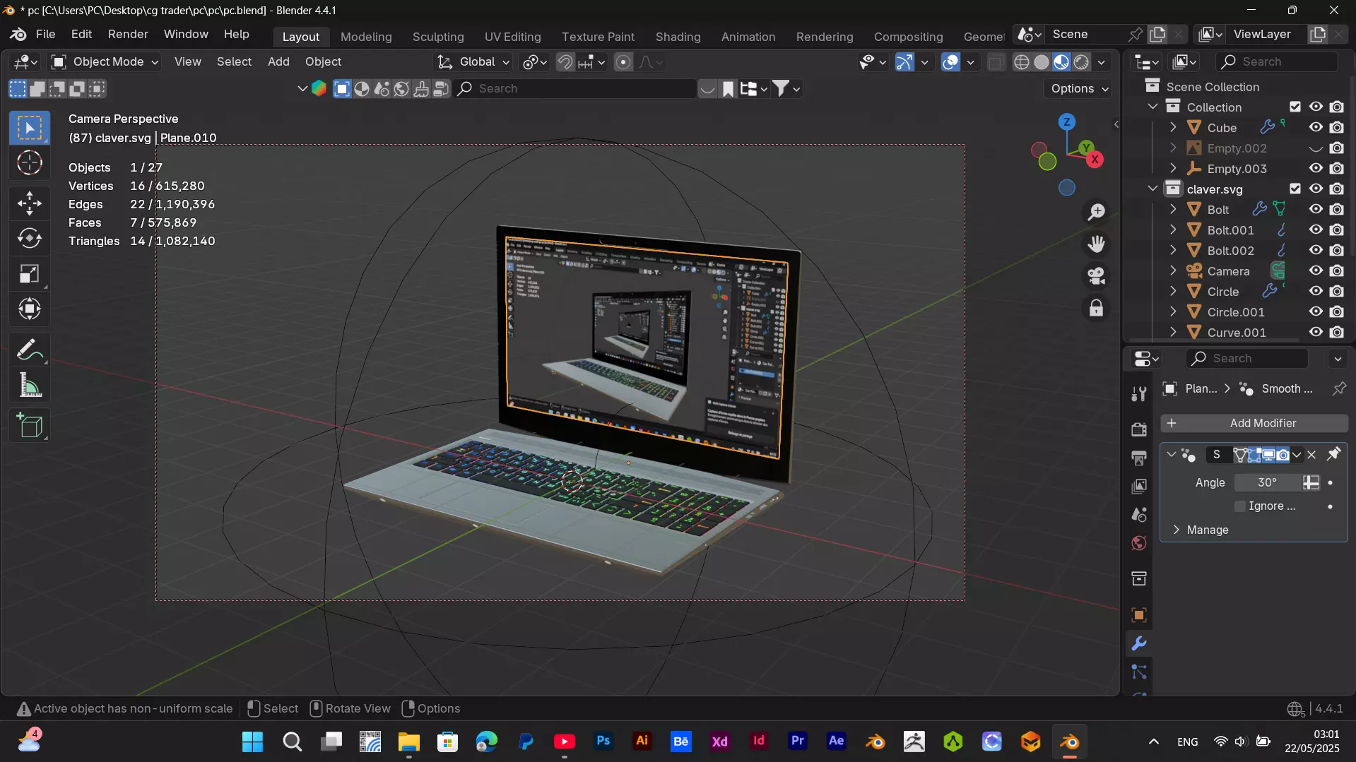 laptop HP Zbook 15v g5 pro 3D print model_0