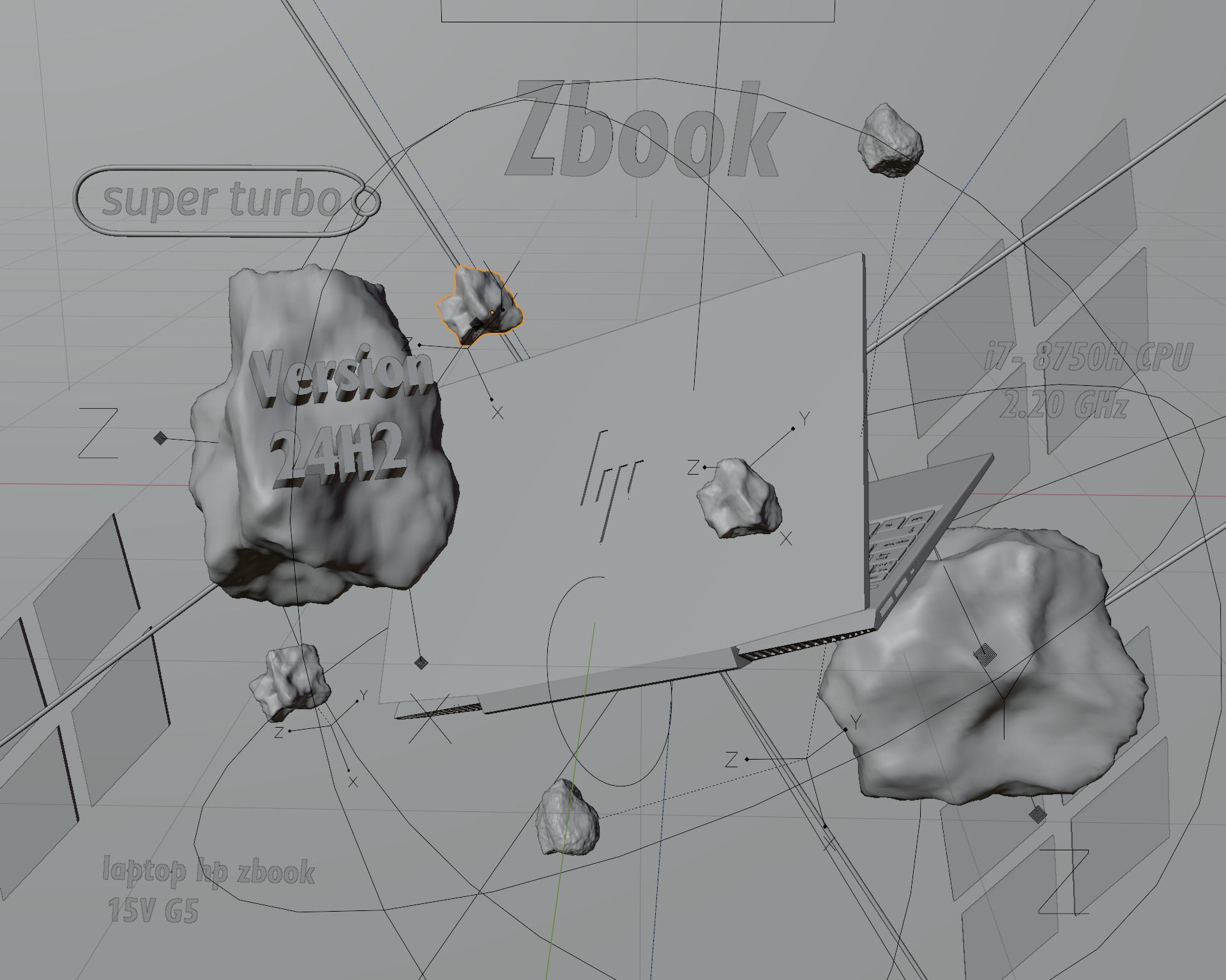 laptop HP Zbook 15v g5 pro 3D print model_2