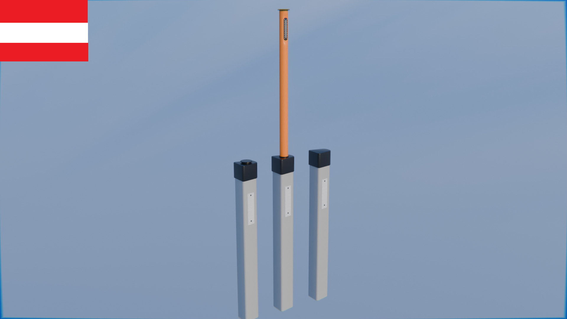 Bollards and Road Delineator Posts from different countries 3D model_5