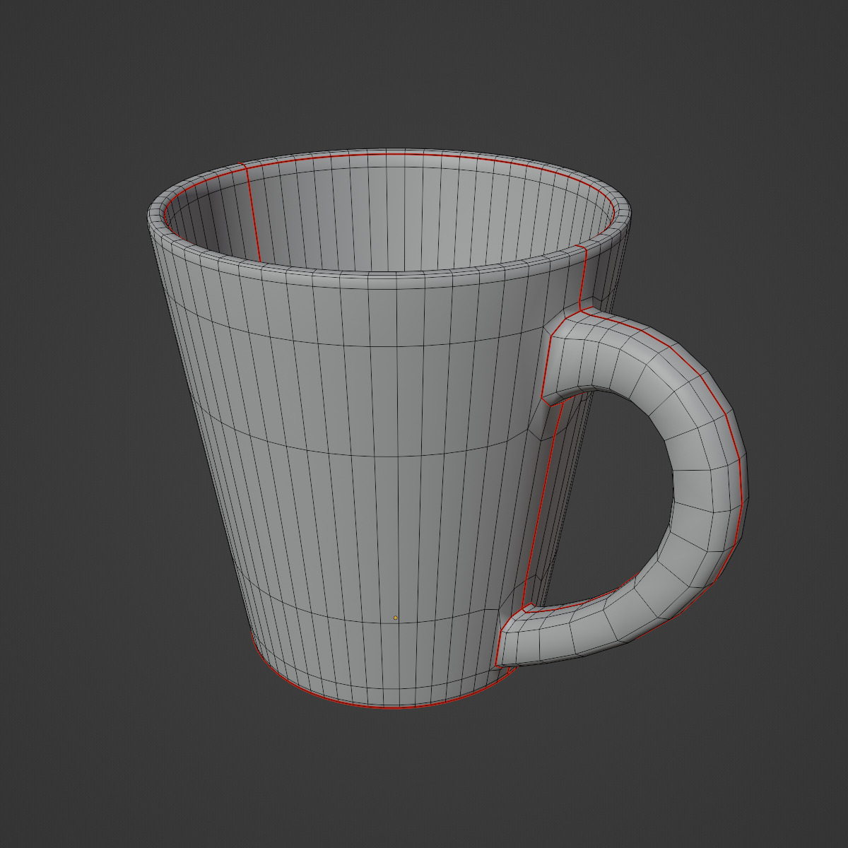 Coffee Mug 05  Low-poly 3D model_8