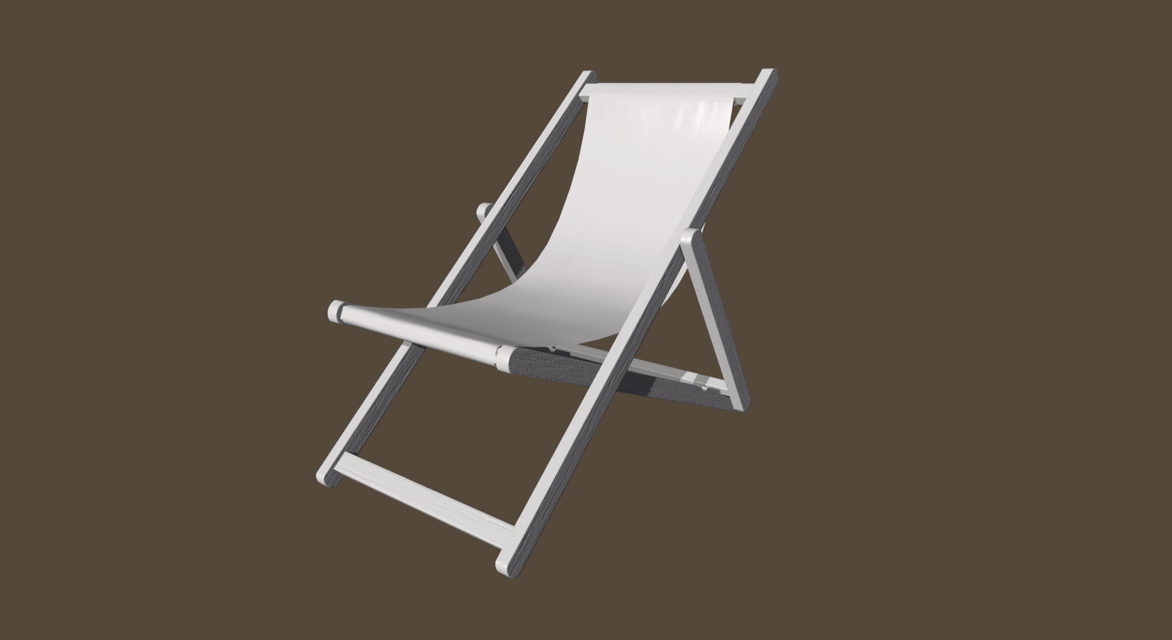 Wooden Beach Sunbed 3 Colors Low-poly 3D model_22