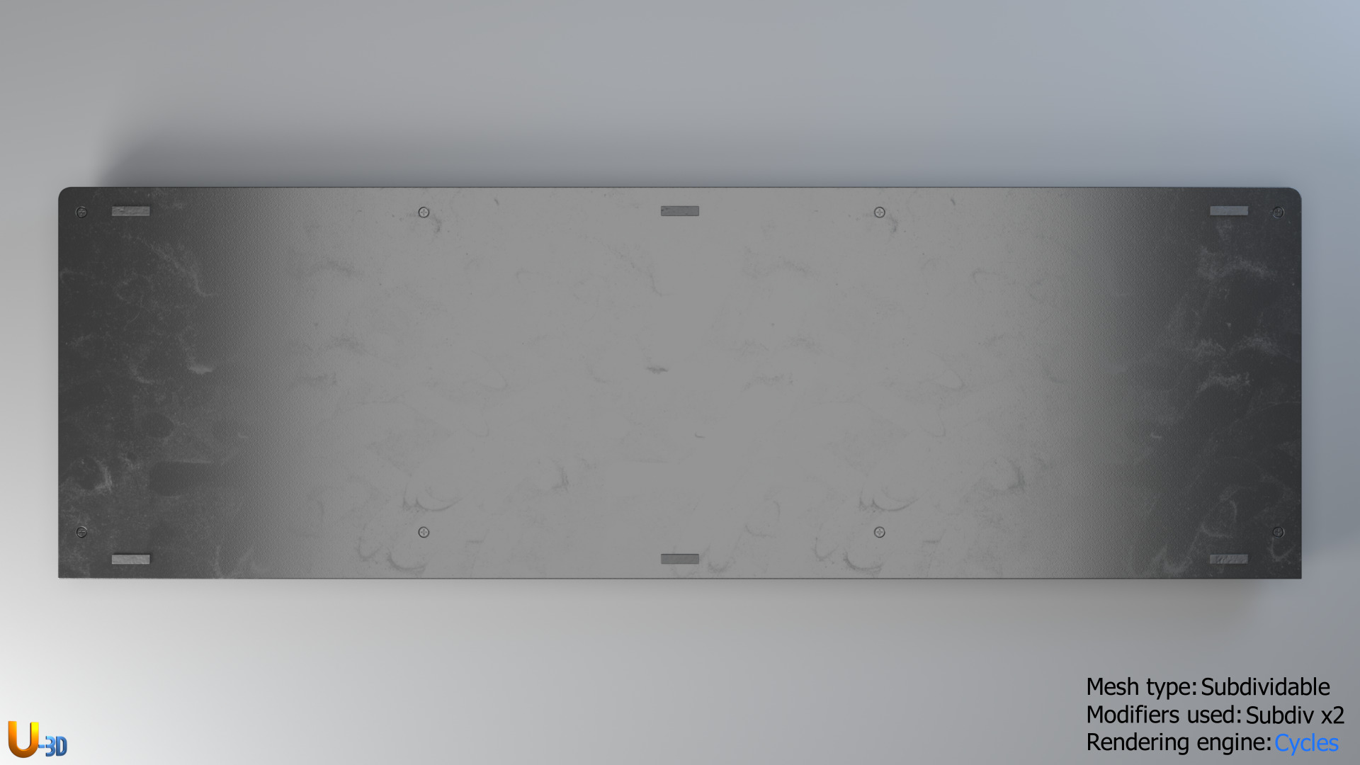 Generic Office PC Keyboard - US 3D model_6