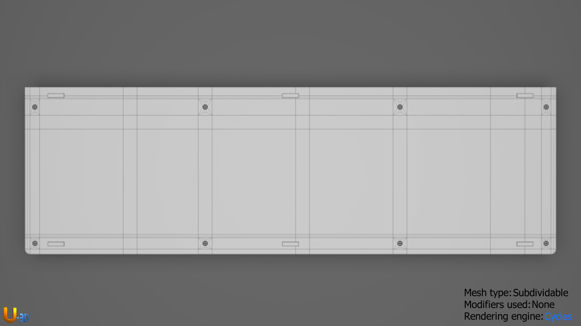 Generic Office PC Keyboard - US 3D model_10