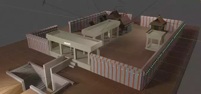 HINDU TEMPLE 3D MODEL