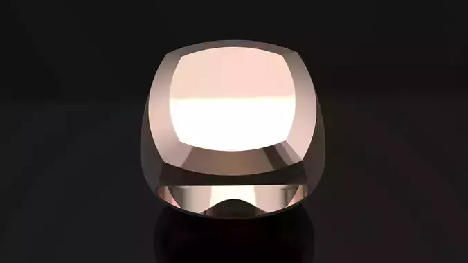 Cushion-top signet ring 