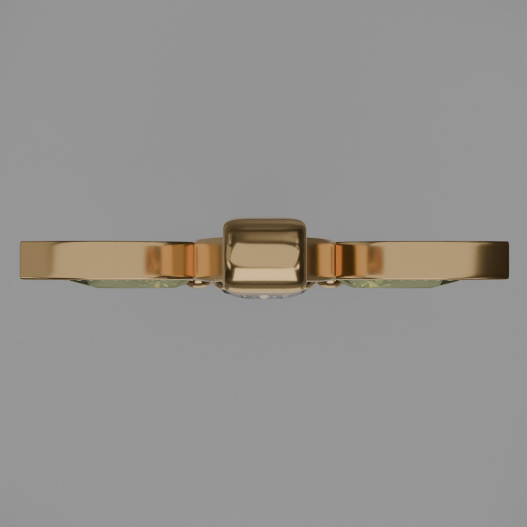 jewelry pendant Verdeluna Etoile with peridots 3D model 3D model_2