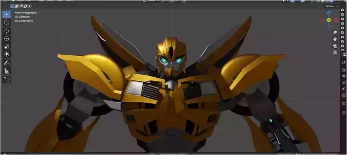 Bumblebee TFP Low-poly 3D model