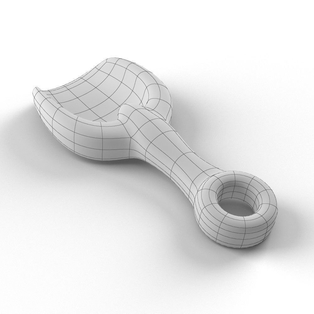 Toy Shovel 3D model_3