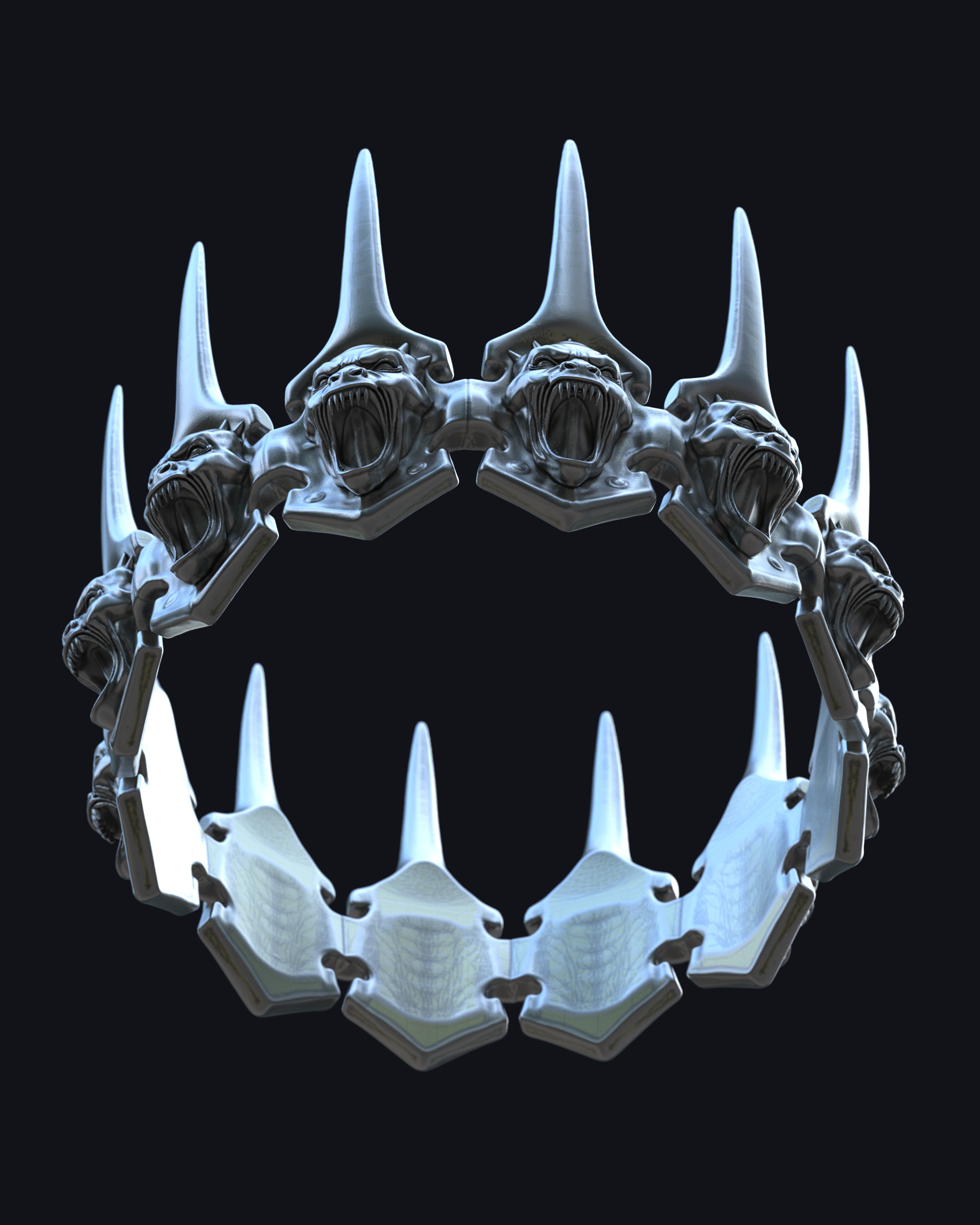 Crown of Shadows v2 3D print model_3