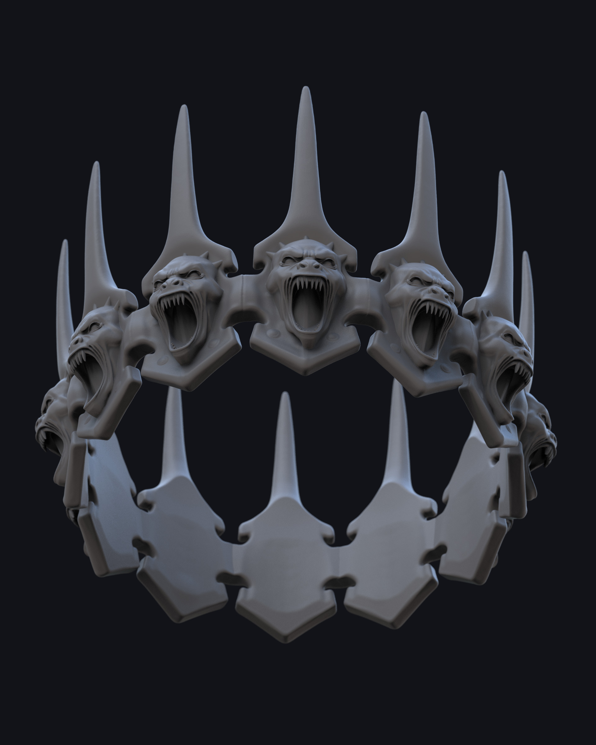Crown of Shadows v2 3D print model_5