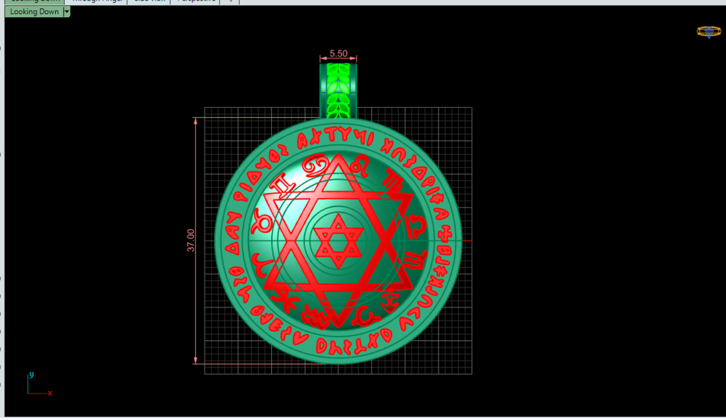 Cosmic Seal Pendant 3D print model_3