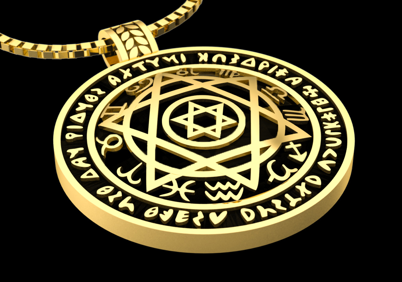 Cosmic Seal Pendant 3D print model_2