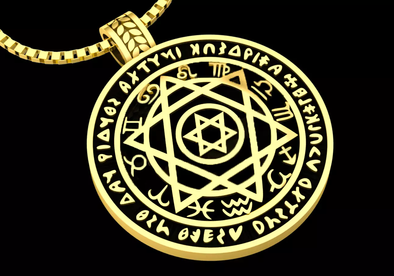 Cosmic Seal Pendant 3D print model_0