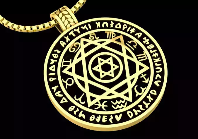Cosmic Seal Pendant 3D print model