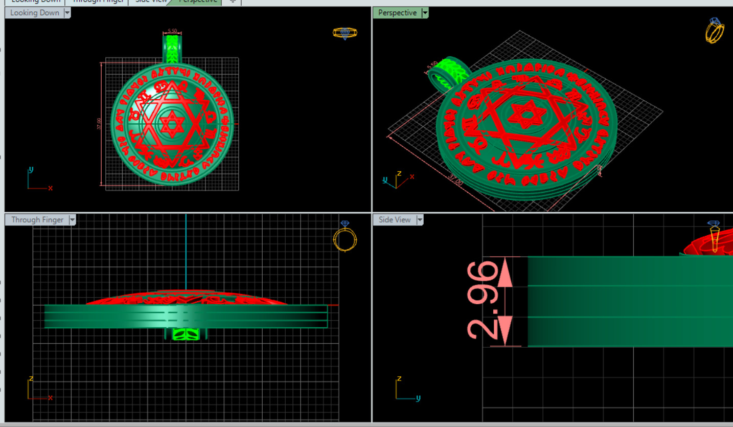 Cosmic Seal Pendant 3D print model_4