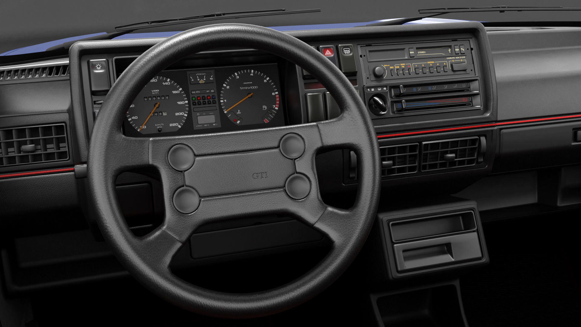 VW Golf GTI 16V MK2 - Complete Model  3D model_17