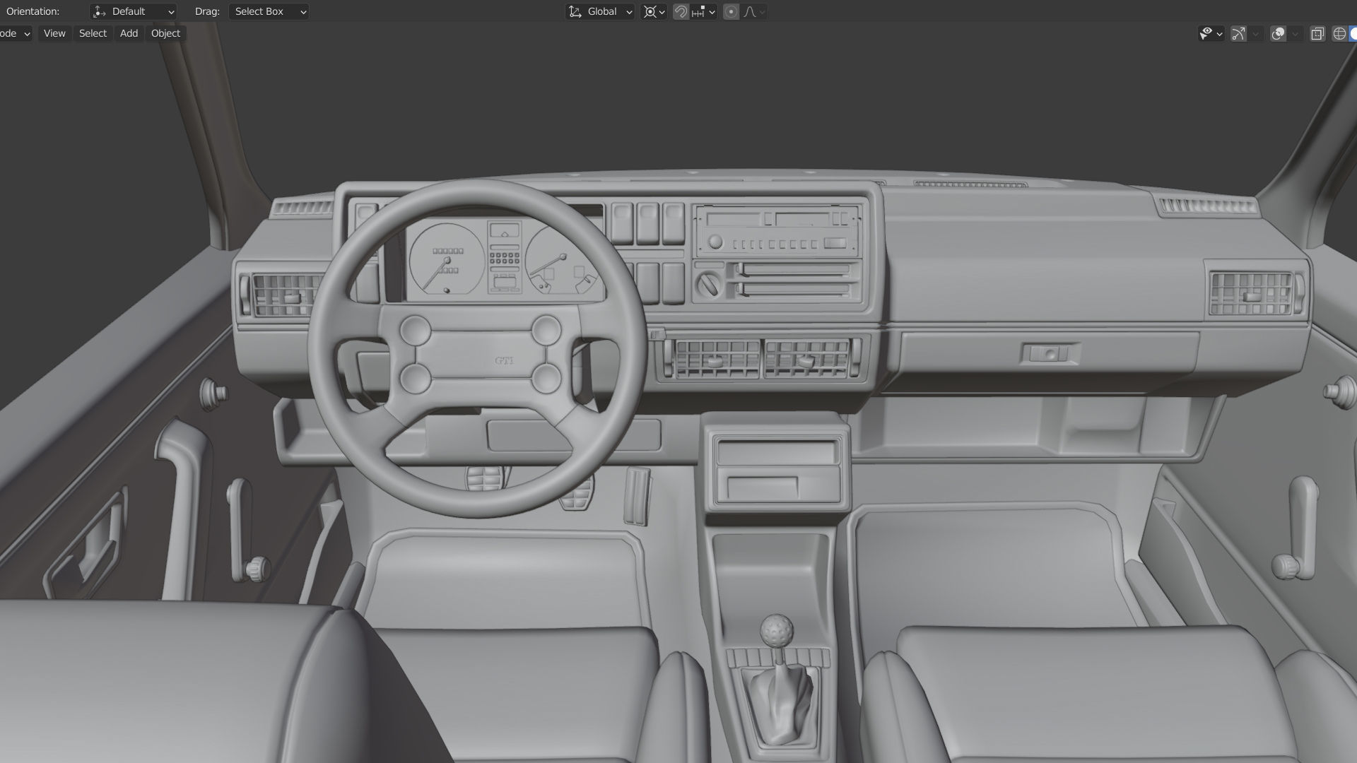 VW Golf GTI 16V MK2 - Complete Model  3D model_31