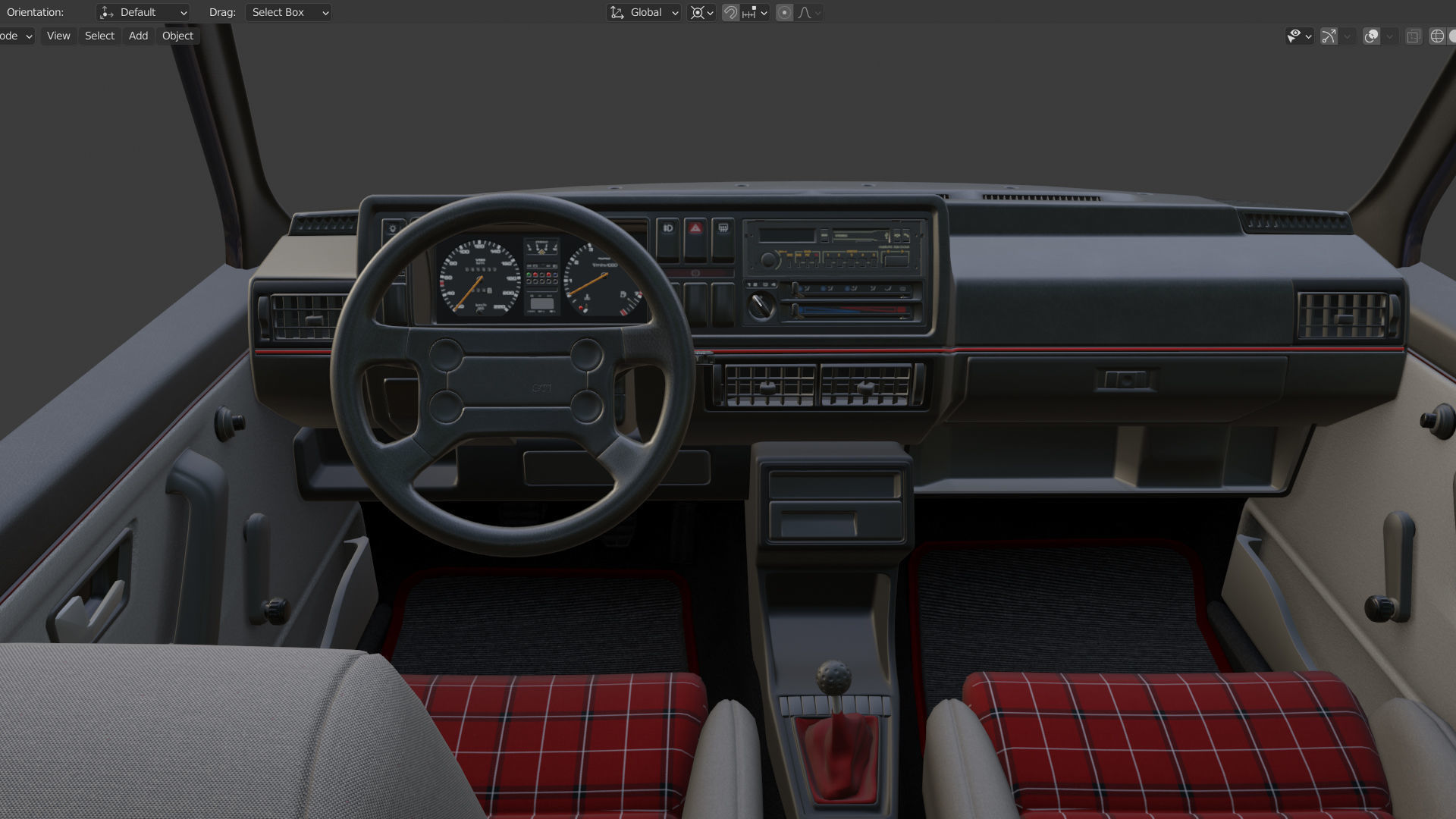 VW Golf GTI 16V MK2 - Complete Model  3D model_30