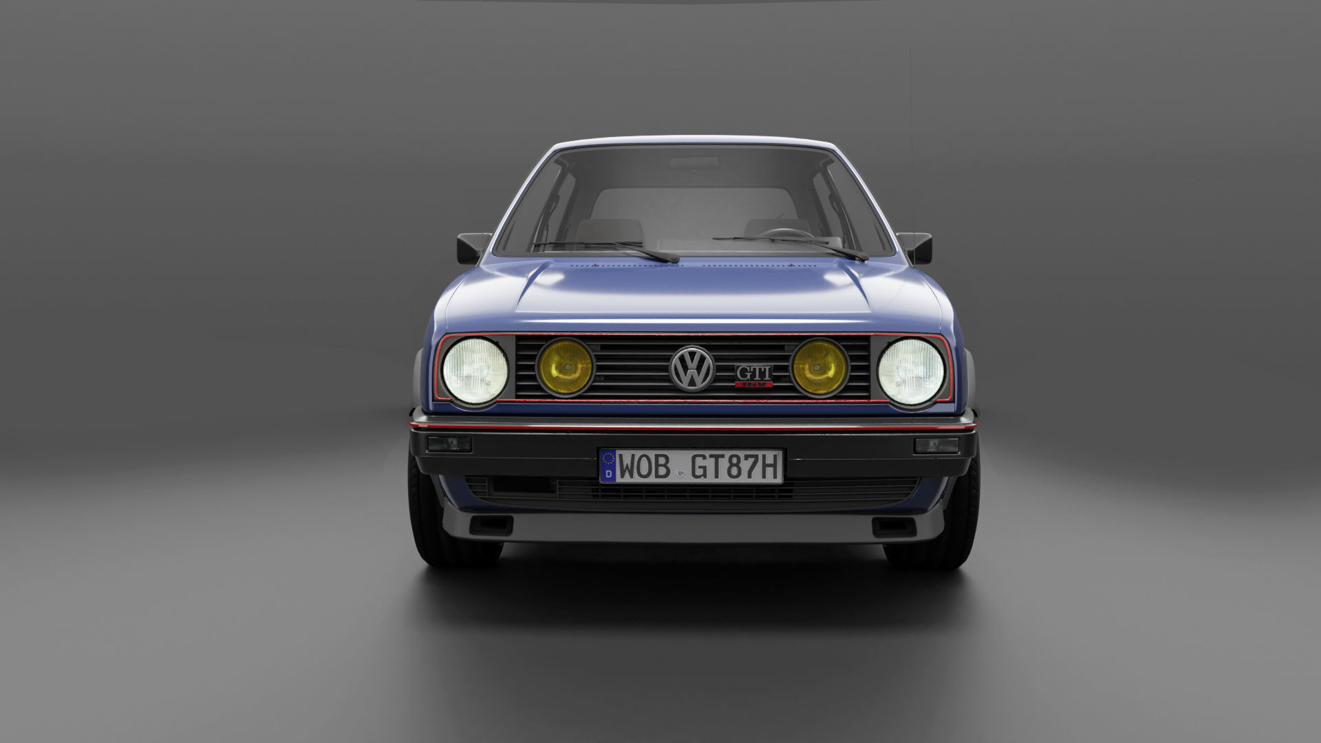 VW Golf GTI 16V MK2 - Complete Model  3D model_13