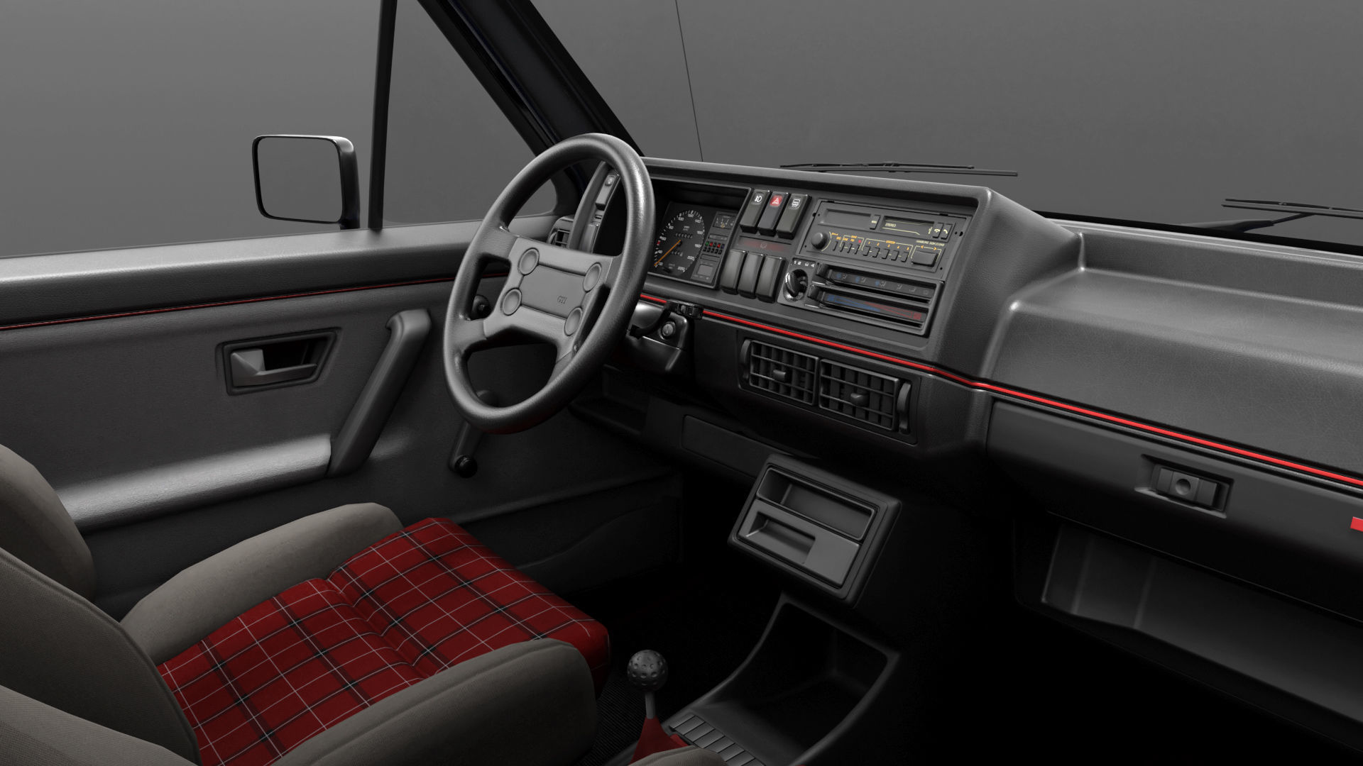 VW Golf GTI 16V MK2 - Complete Model  3D model_15