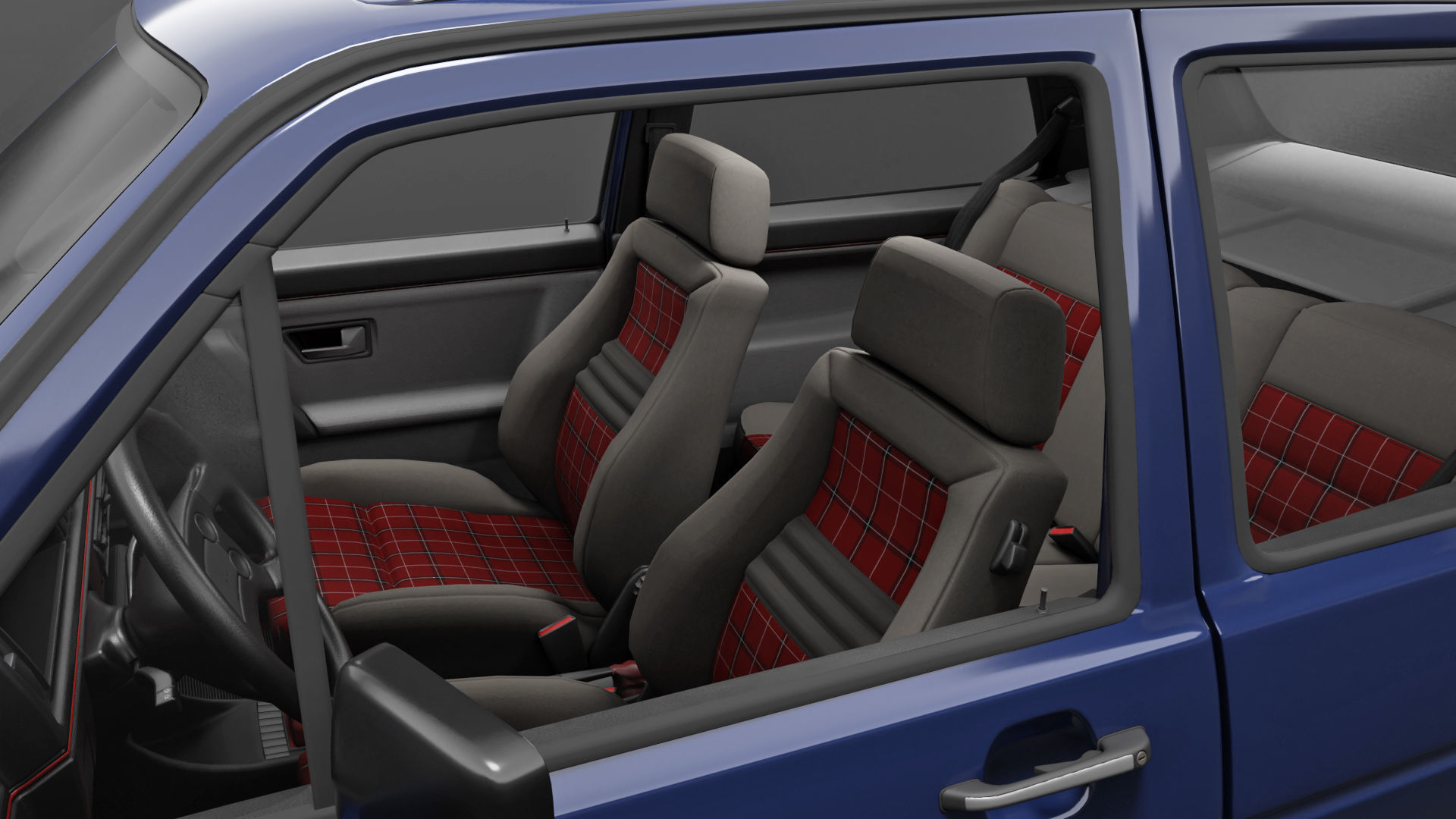 VW Golf GTI 16V MK2 - Complete Model  3D model_6