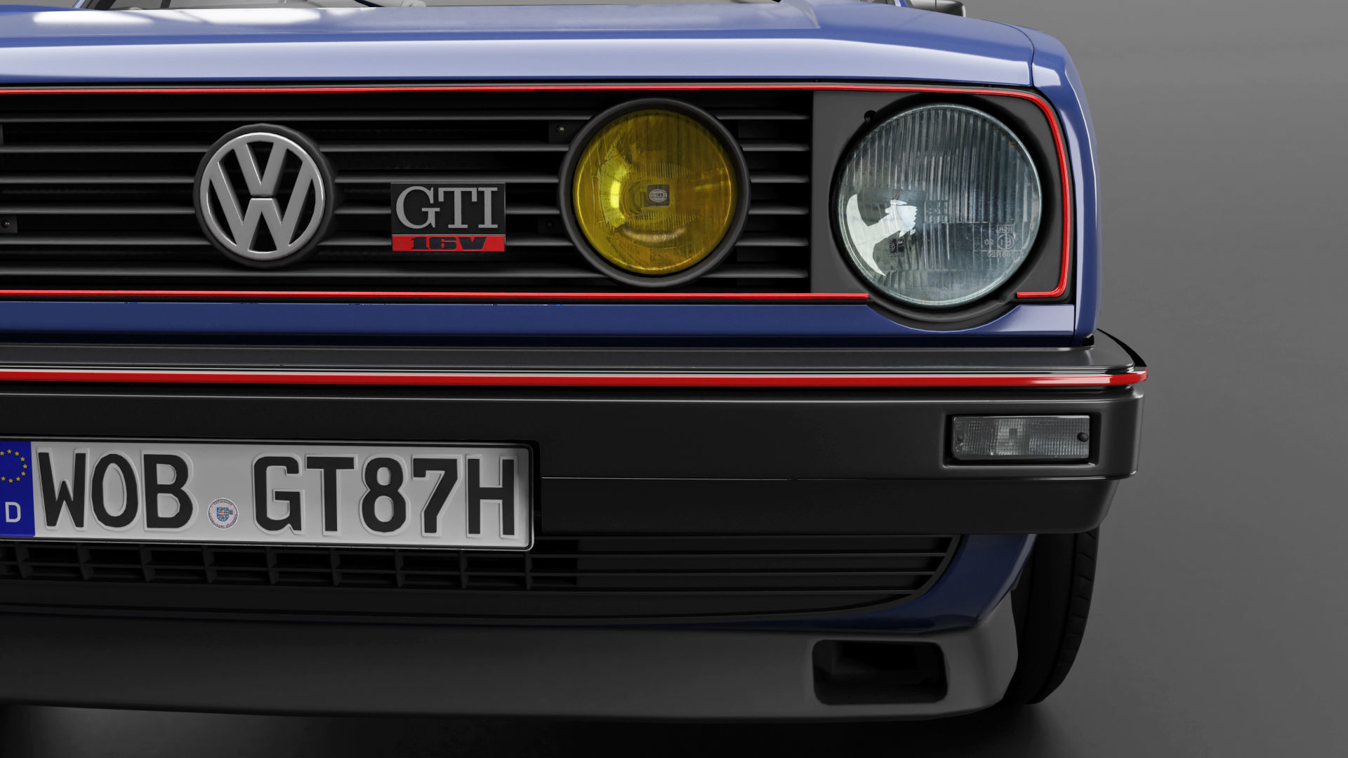 VW Golf GTI 16V MK2 - Complete Model  3D model_12
