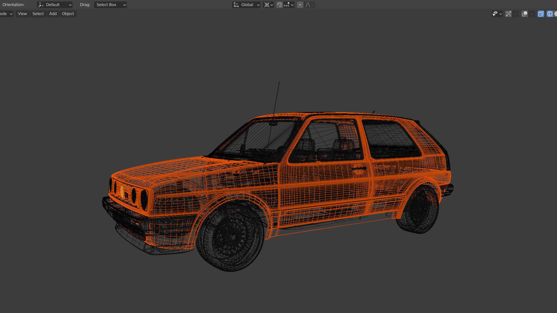 VW Golf GTI 16V MK2 - Complete Model  3D model_29