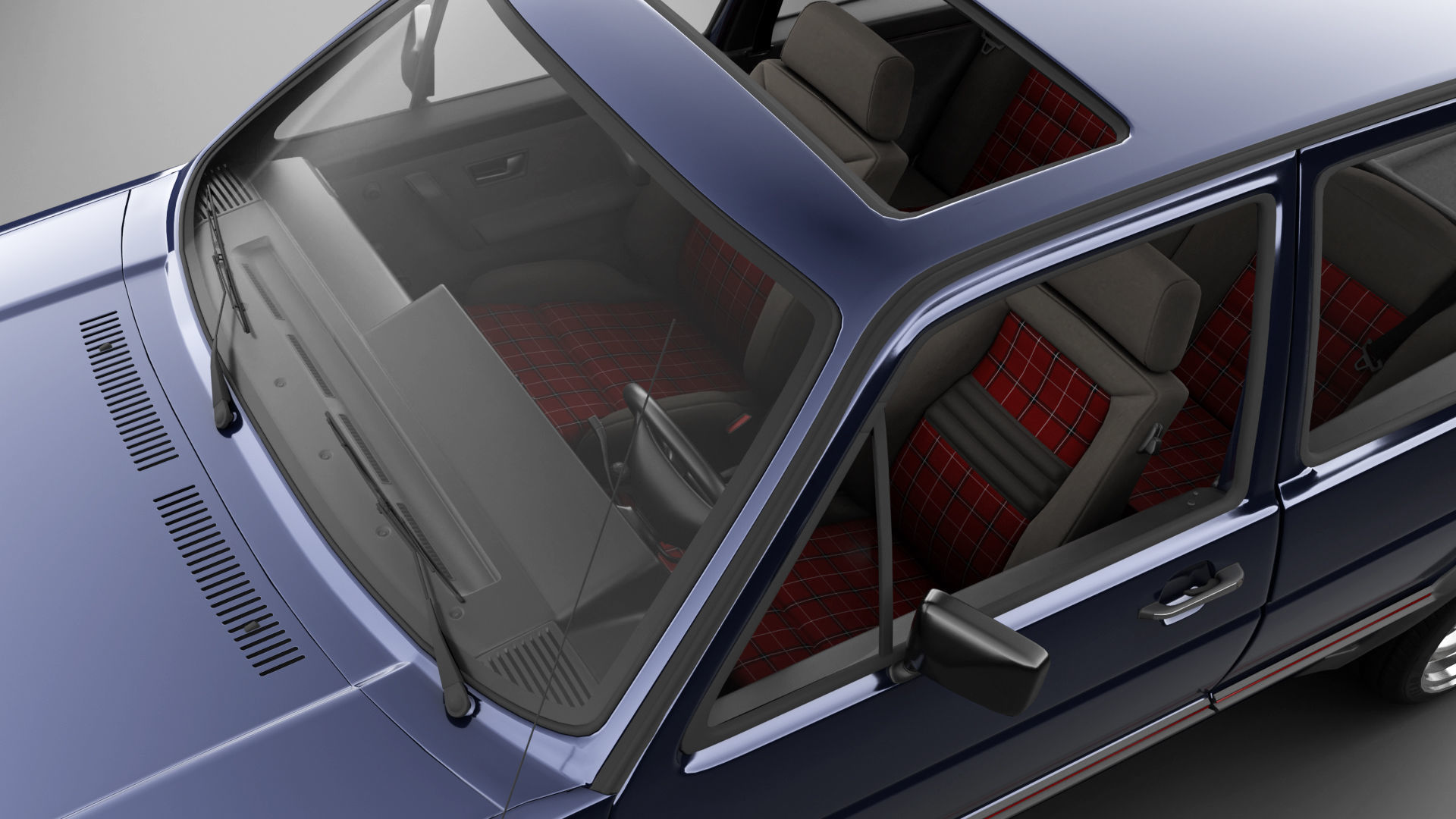 VW Golf GTI 16V MK2 - Complete Model  3D model_5