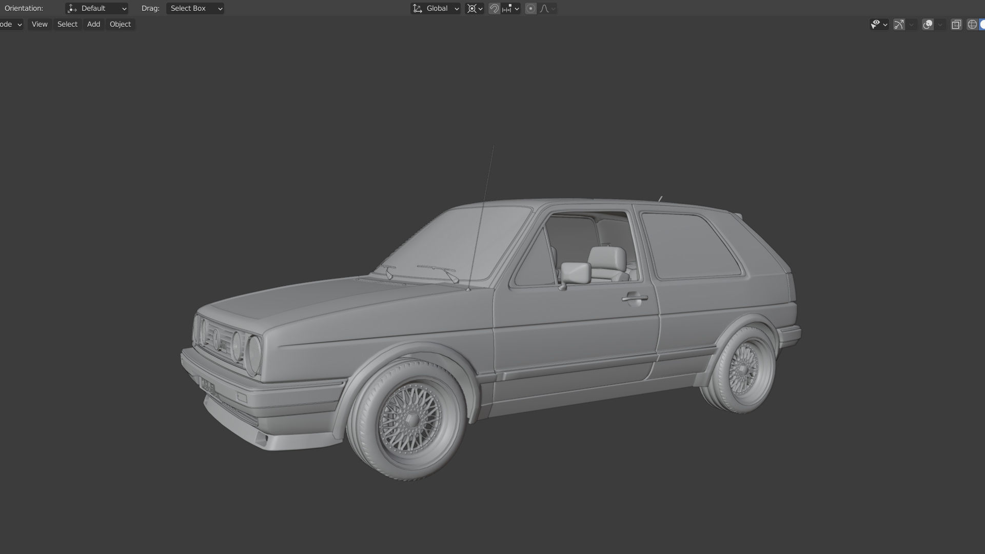 VW Golf GTI 16V MK2 - Complete Model  3D model_28