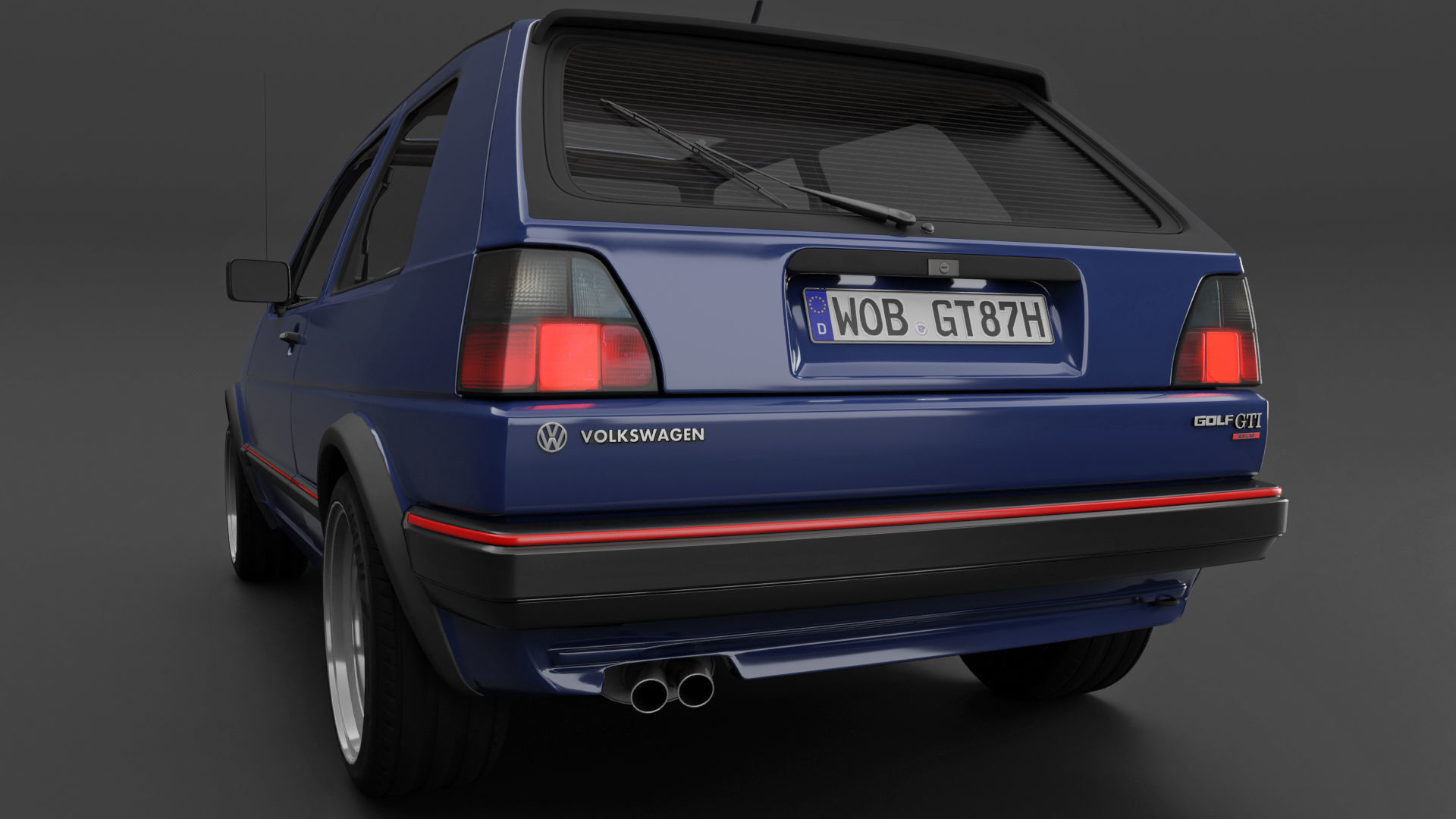 VW Golf GTI 16V MK2 - Complete Model  3D model_3