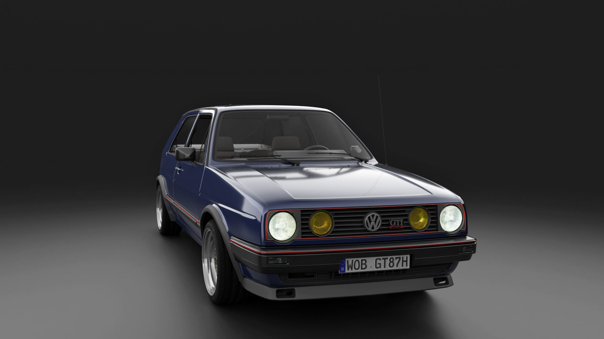 VW Golf GTI 16V MK2 - Complete Model  3D model_9