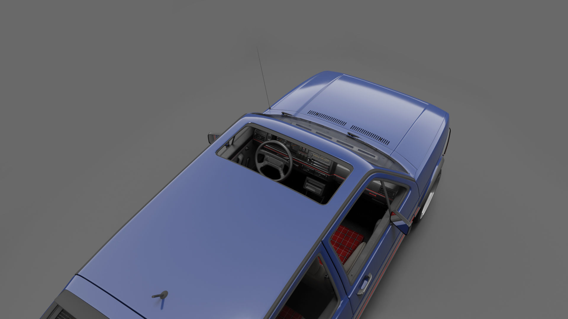 VW Golf GTI 16V MK2 - Complete Model  3D model_8