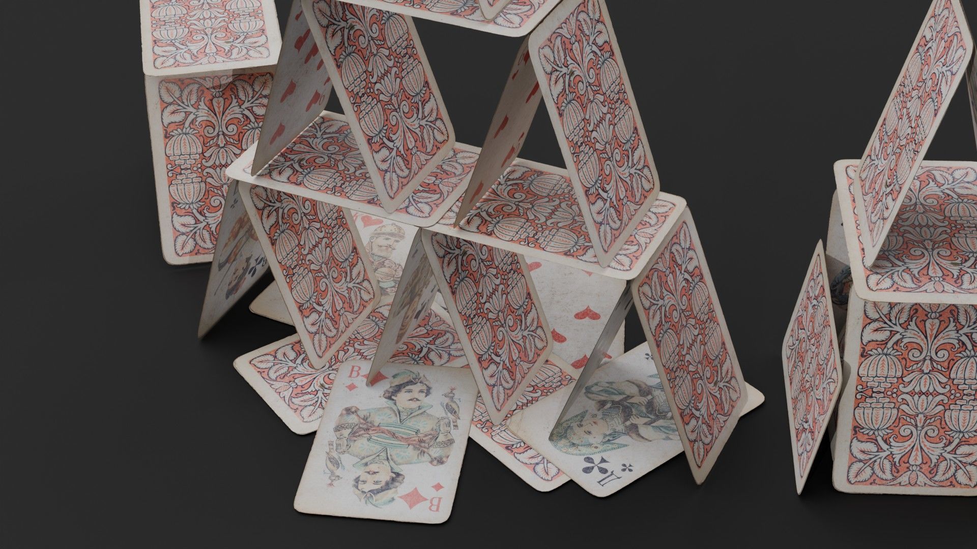 Card Board Game old ones Low-poly 3D model_7