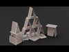 Card Board Game old ones Low-poly 3D model_1