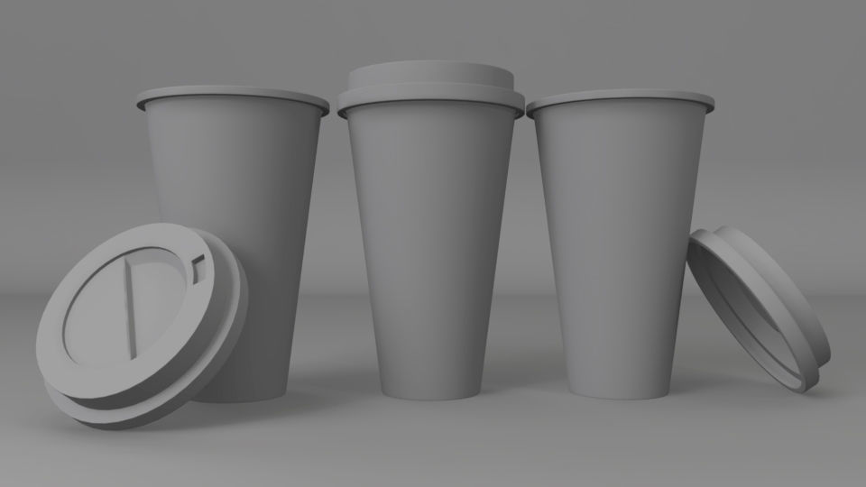 3D Coffee Cups Model 3D model_3