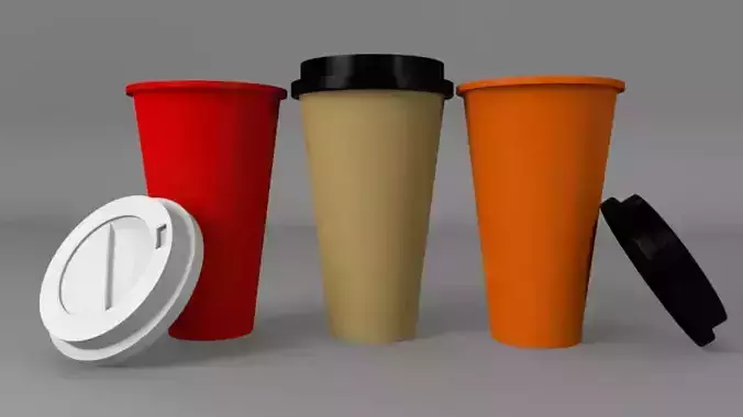 3D Coffee Cups Model
